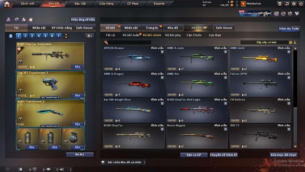shop acc cf uy tin gia re